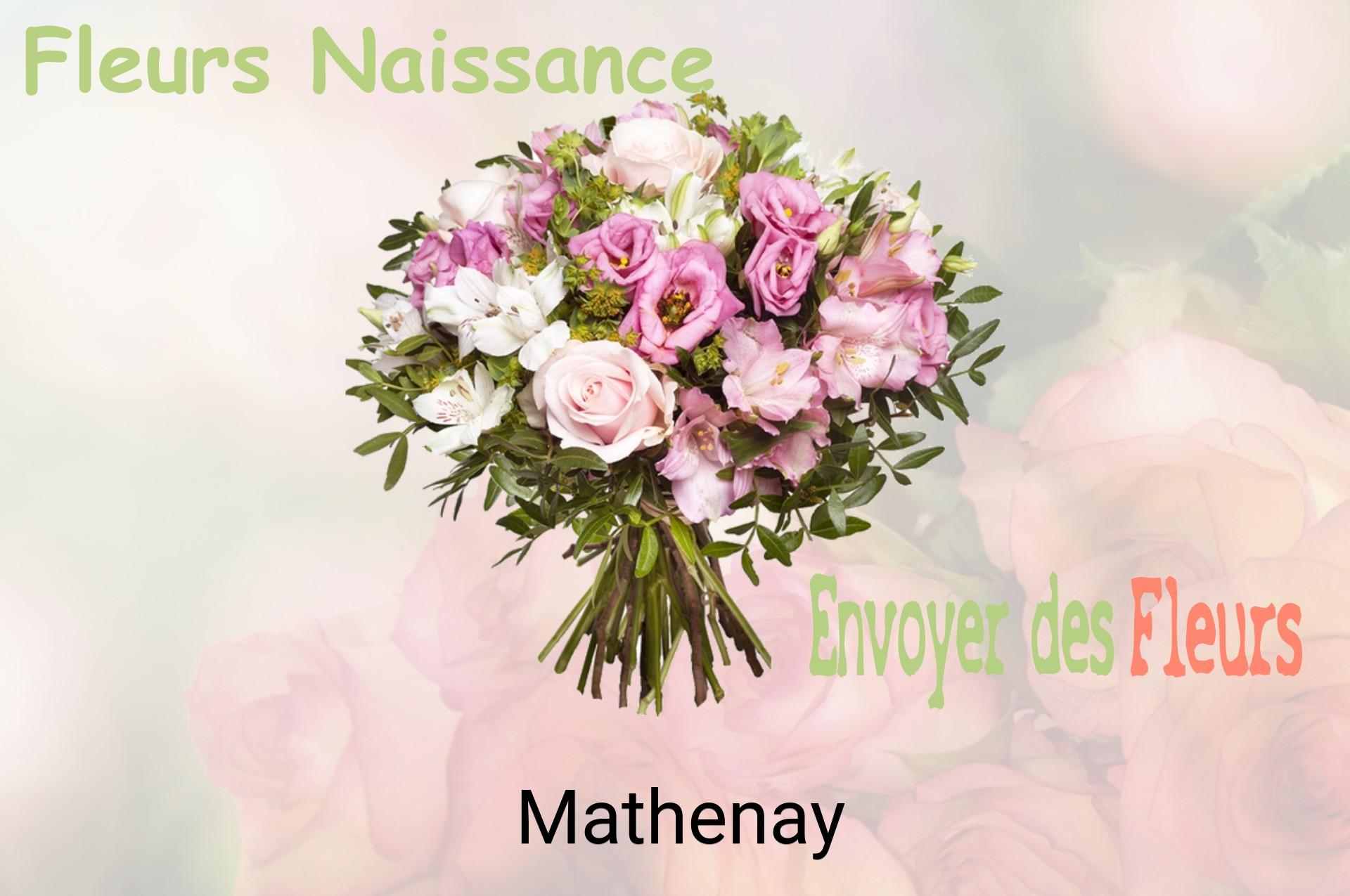 Bouquet de fleurs de naissance livré à Mathenay